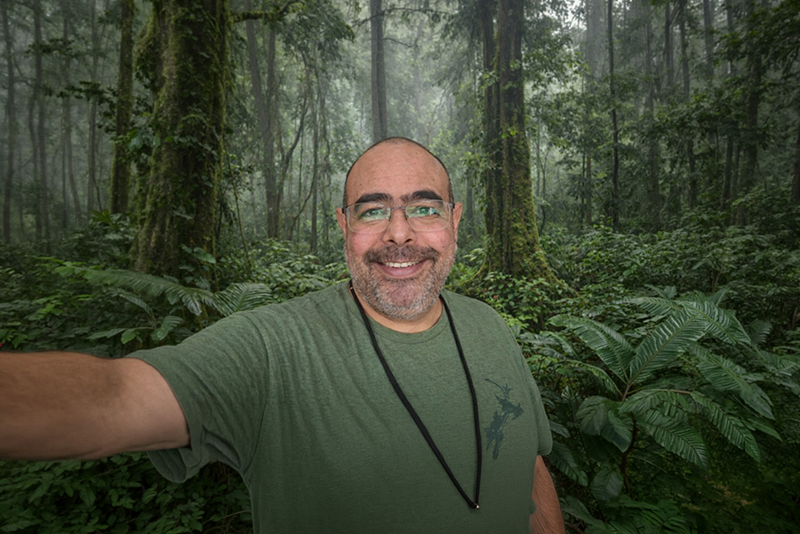 Registro em ambiente de floresta
